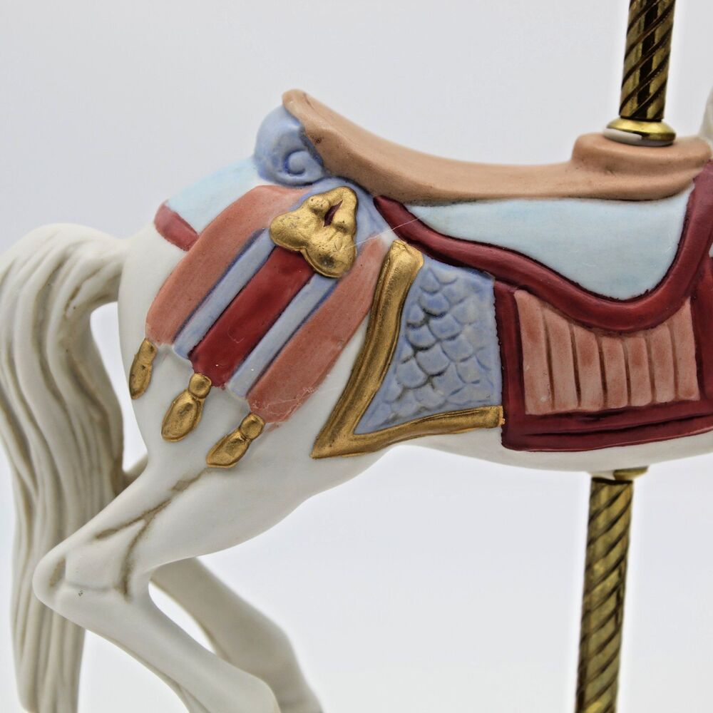 Vintage Homco Carousel Rocking Horse Figurine #1416 - Picture 6 of 10